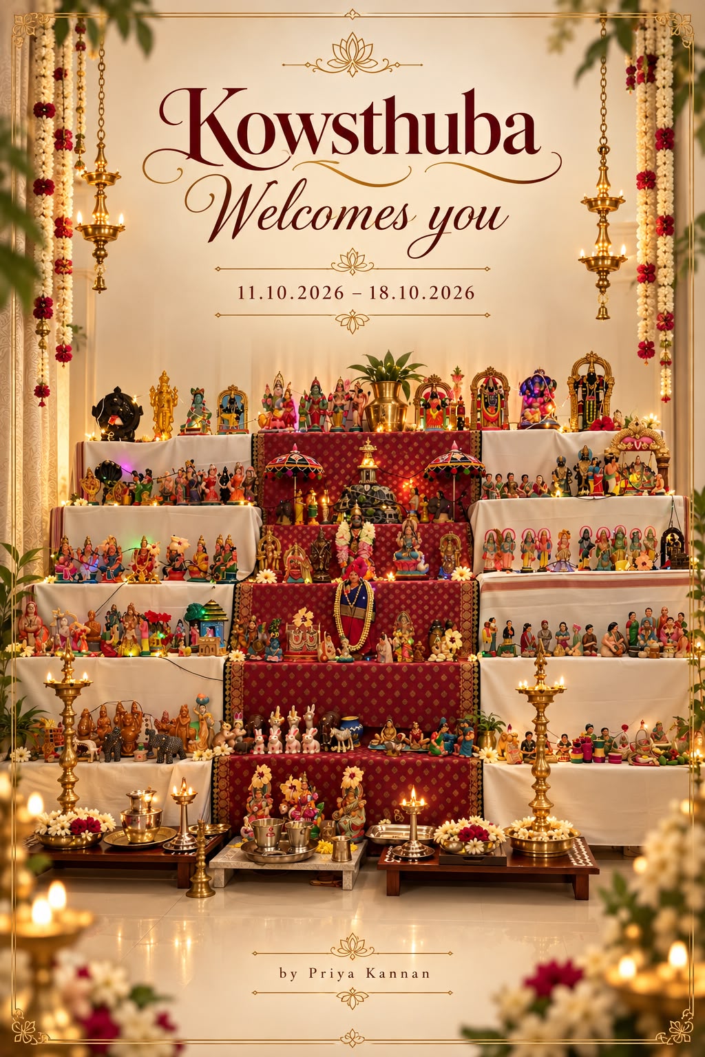 கவுஸ்துபா வீட்டின் பெயர் கொலு வைத்து பி  பிரியா இல்லத்துக் கொலு, சேலம் மாவட்டம் - படம் 3